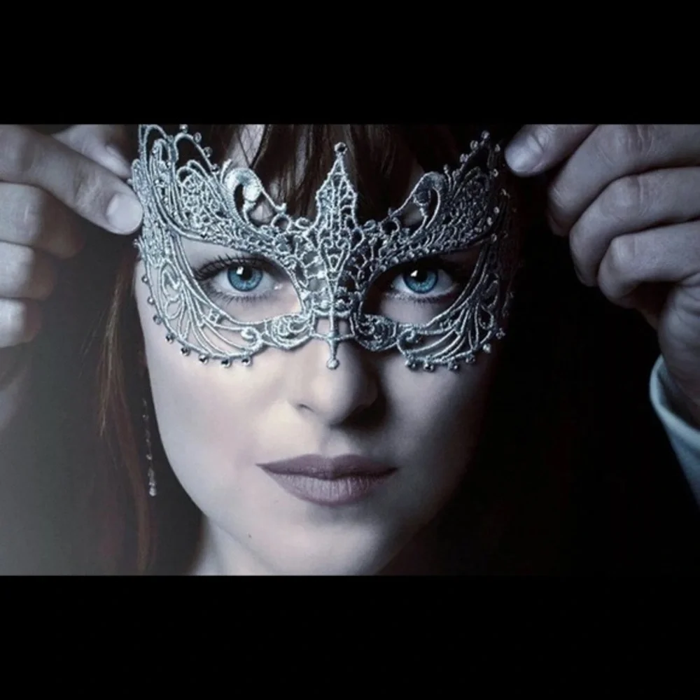 FIFTY SHADES DARKER ANASTASIA MASK-SILVER - Picture 6 of 6